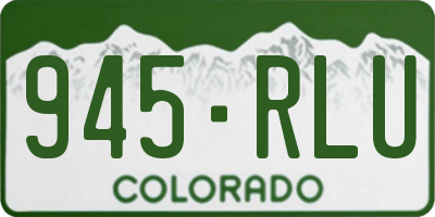 CO license plate 945RLU