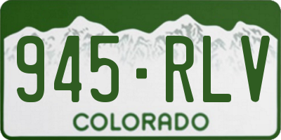 CO license plate 945RLV