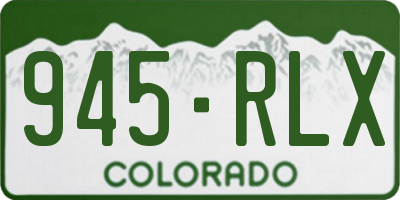 CO license plate 945RLX