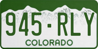 CO license plate 945RLY