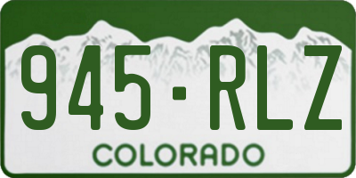 CO license plate 945RLZ
