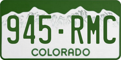CO license plate 945RMC