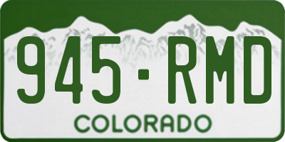 CO license plate 945RMD