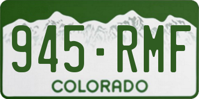 CO license plate 945RMF