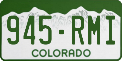 CO license plate 945RMI