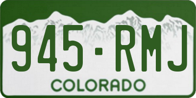 CO license plate 945RMJ