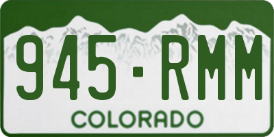 CO license plate 945RMM