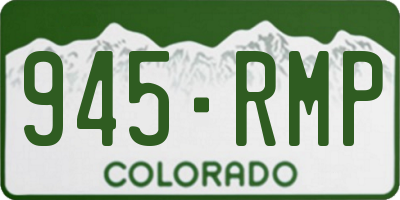 CO license plate 945RMP