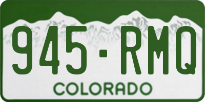 CO license plate 945RMQ