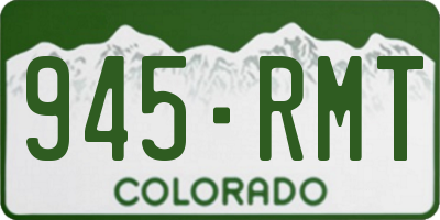 CO license plate 945RMT