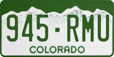 CO license plate 945RMU
