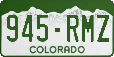 CO license plate 945RMZ
