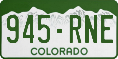 CO license plate 945RNE