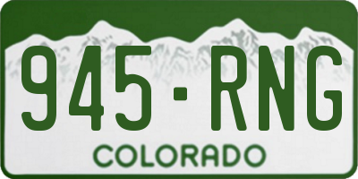 CO license plate 945RNG