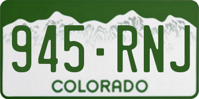 CO license plate 945RNJ