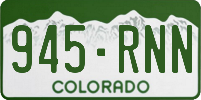 CO license plate 945RNN