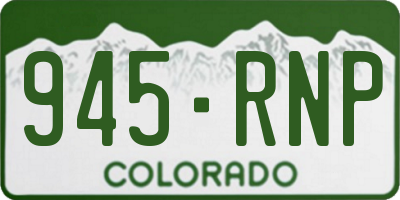 CO license plate 945RNP