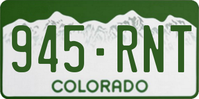 CO license plate 945RNT