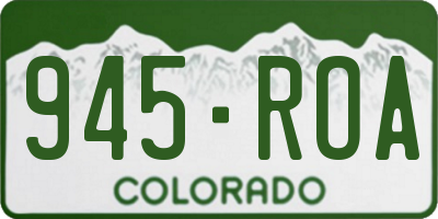 CO license plate 945ROA