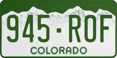 CO license plate 945ROF