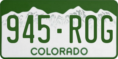 CO license plate 945ROG