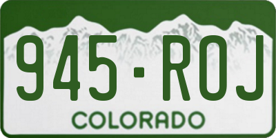 CO license plate 945ROJ