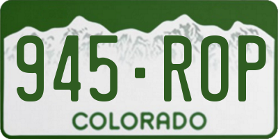 CO license plate 945ROP