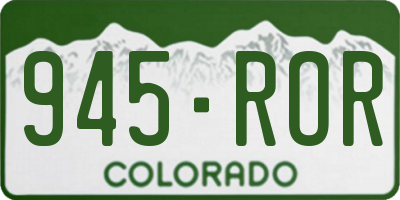 CO license plate 945ROR