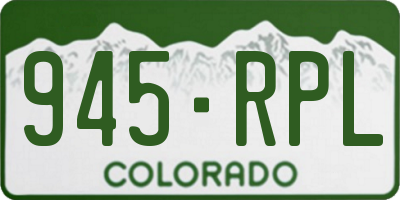 CO license plate 945RPL