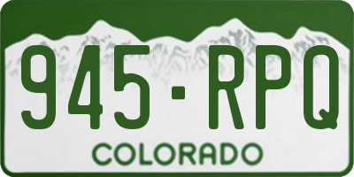 CO license plate 945RPQ