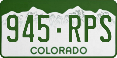 CO license plate 945RPS