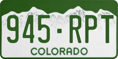 CO license plate 945RPT