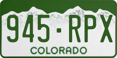 CO license plate 945RPX