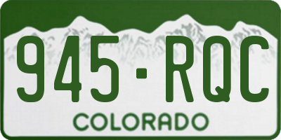 CO license plate 945RQC