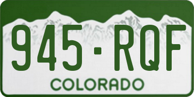 CO license plate 945RQF