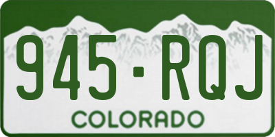 CO license plate 945RQJ