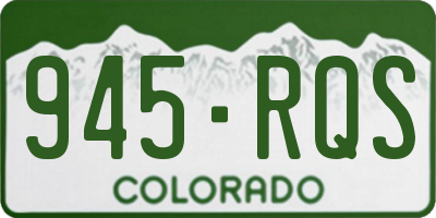 CO license plate 945RQS