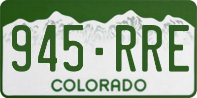 CO license plate 945RRE