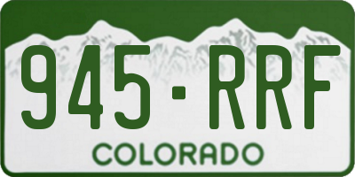 CO license plate 945RRF
