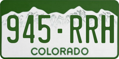 CO license plate 945RRH
