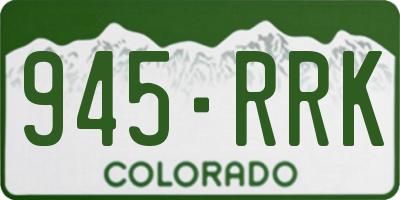 CO license plate 945RRK