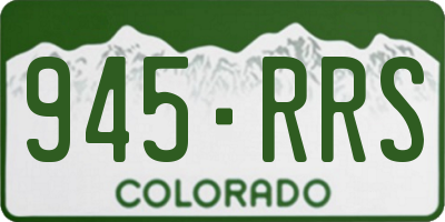 CO license plate 945RRS
