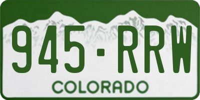 CO license plate 945RRW
