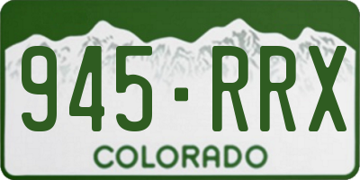 CO license plate 945RRX