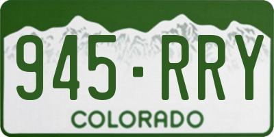 CO license plate 945RRY
