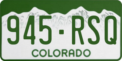 CO license plate 945RSQ