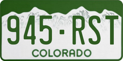 CO license plate 945RST