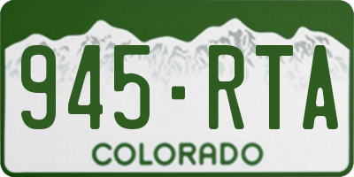 CO license plate 945RTA