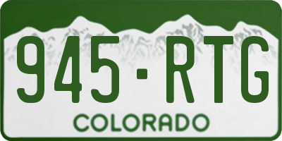 CO license plate 945RTG