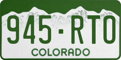 CO license plate 945RTO